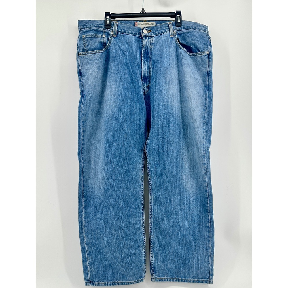 Levi 559 Jeans Mens 42x30 Blue Solid Relaxed Straight‎ Leg Y2K Denim Pants